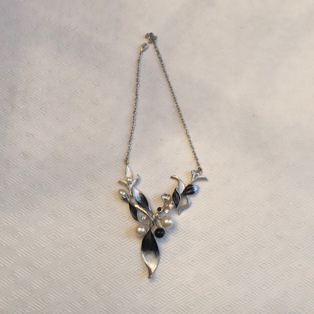 Black and white custom necklace